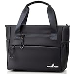 PYKES PEAK Waterproof Golf Accessory Bag | 10L Organiser Pouch for Valuables, Tees & Balls | Ultra-Lightweight Mini Tote (340g) for Men & Women | Black | Designed in Japan