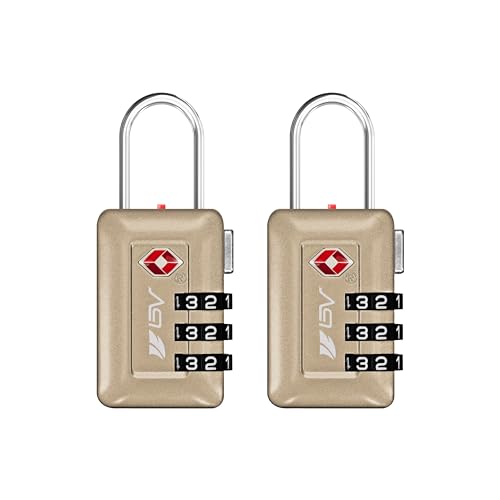 BV TSA Accepted Luggage Travel Lock, Set-Your-Own Combination Lock for School Gym Locker, Luggage...