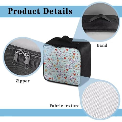 Image of Gomyblomy First Aid Bag Empty Ambulance Print Medium Medicine Bag Empty Travel Emergency Kit for Home Car Office College Dorm Students Medical Pouch Portable Organizer