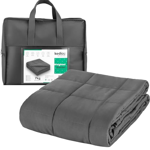 KEDICA Couverture Lestée Thérapeutique, 7 kg, Gris, Microfibre 7 Couches,