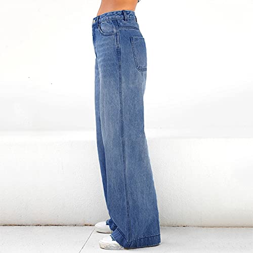Baggy Jeans for Women Low Rise Hip Hop Pants Vintage Wide Leg Boyfriend Jeans Aesthetic Clothing4