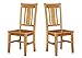 Amazon Brand – Ravenna Home Classic-Style Solid Pine Dining Chair, 40'H, Honey Pine Finish, Set of 2
