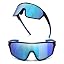 Black Frame(matte Finish)/Blue Lens
