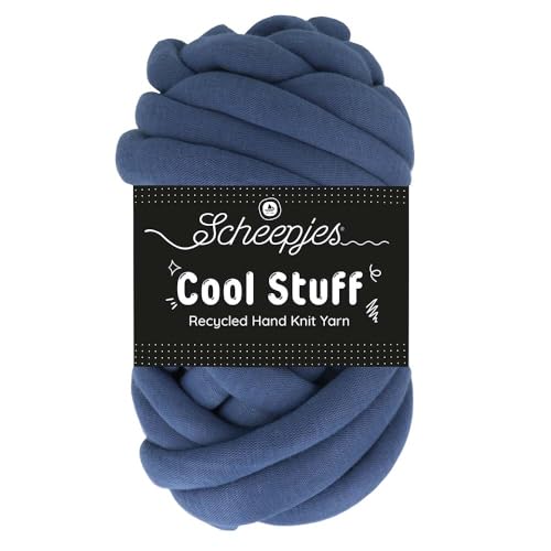 Laine lourde polyester recyclé Scheepjes Cool Stuff Jumbo bleu 506
