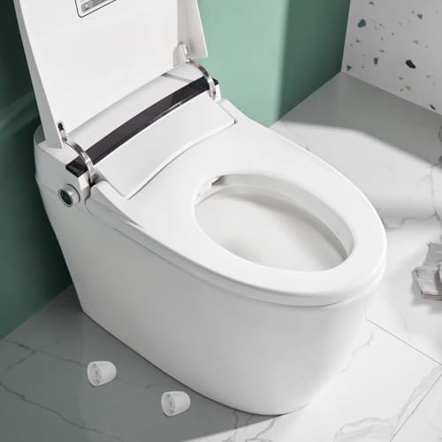 DEARMAMY 4 Stück Toiletten bolzenkappen Weiß Dekorative Abdeckkappen zur Verdeckung von Wc bodenschrauben Einfache Montage Schutz für Toilettenbefestigung Badezimmer Zubehör für Sauberes