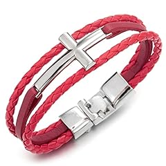 F-Metal Color:Silver; Leather Color:Red