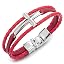 F-Metal Color:Silver; Leather Color:Red