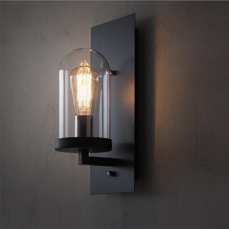 Miniatura 3 de Lámpara de pared de cristal industrial retro, lámpara de pared rústica para decoración de interiores, para sala de estar, dormitorio, baño, pasillo,