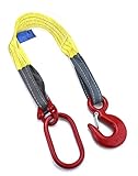 QWORK Lifting Slings Web Sling, 3.3 Ft Heavy Duty Single Leg Wire Rope, 6600lbs...