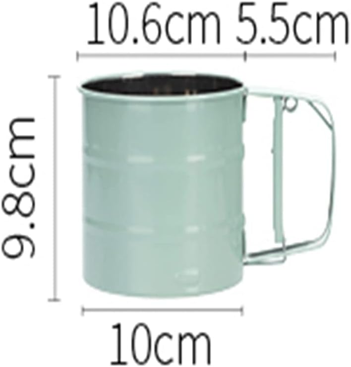 Stainless Steel Flour Sieve Hand-held Semi-automatic Baking Cup Filter Mesh Sifter
