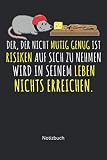 Notizbuch: Maus Helm Risiko Spruch Mausefalle Käse Geschenk(Nummeriertes Notizbuch mit 100 Seiten für Eintragungen aller Art)