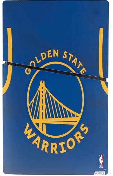 Skinit Decal Gaming Skin Compatible with PS5 Slim Digital Edition Console - Officially Licensed NBA Golden State Warriors Jersey Design