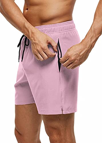 Image of Tyhengta Men's Swim Trunks Quick Dry Beach Shorts with Zipper Pockets and Mesh Lining
