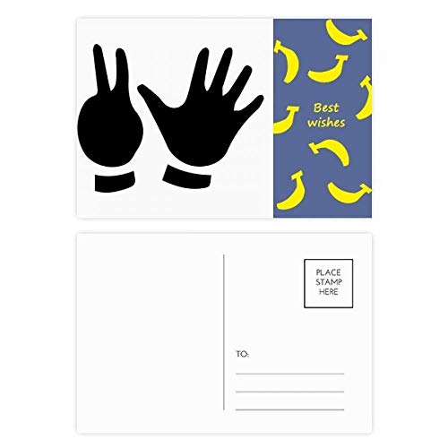 Carte postale motif silhouette multicolore DIYthinker en lot de 20 pour papeterie fine