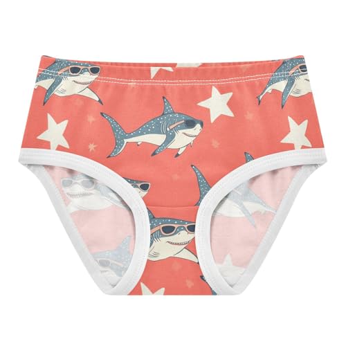 Wusikd Sharks Sunglasses Girls' Underwear Cotton Girls Briefs Soft Toddler Underwear 2T
