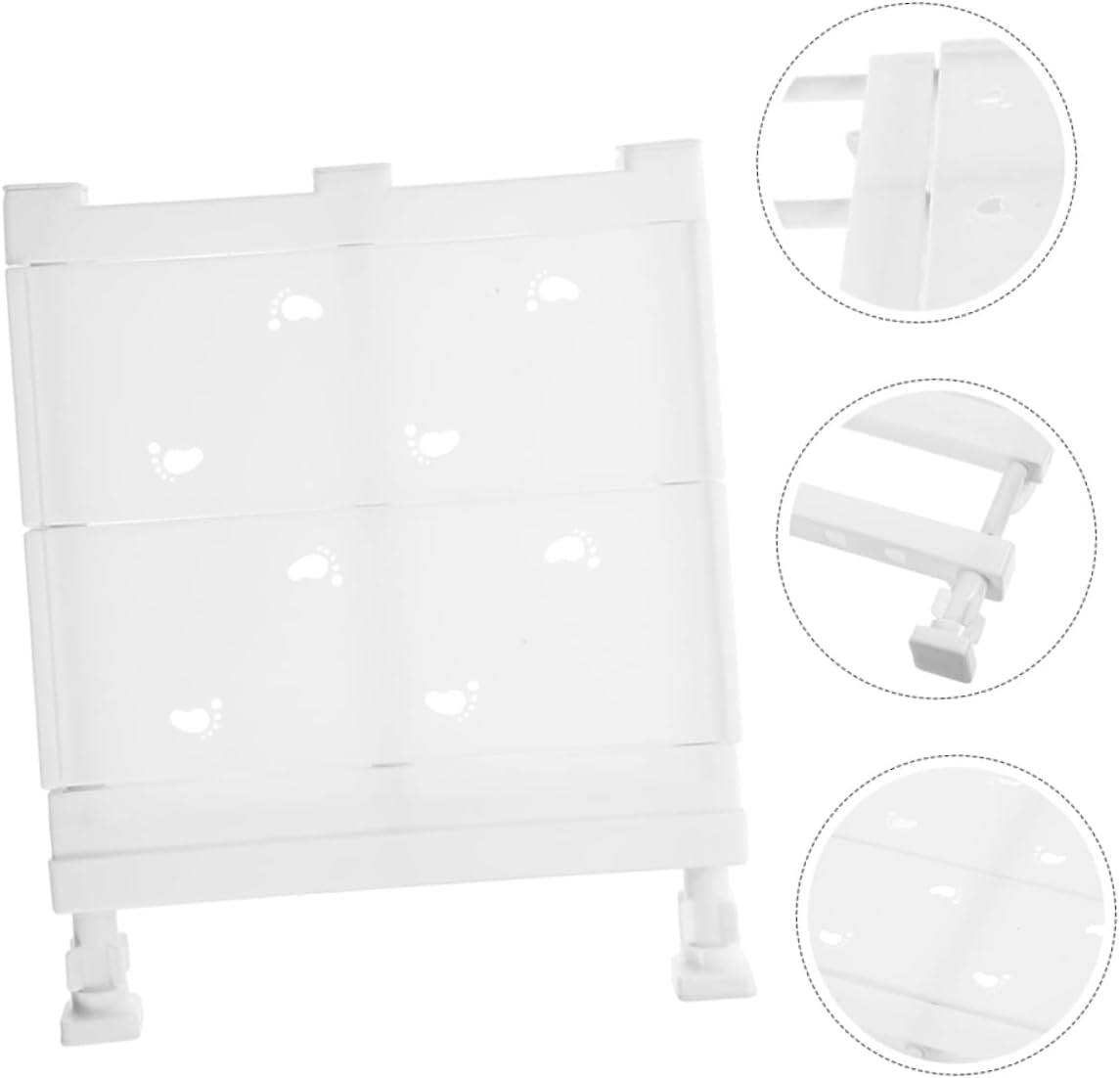 Adjustable Tension Shelf for Closet, Expandable White Steel Organizer