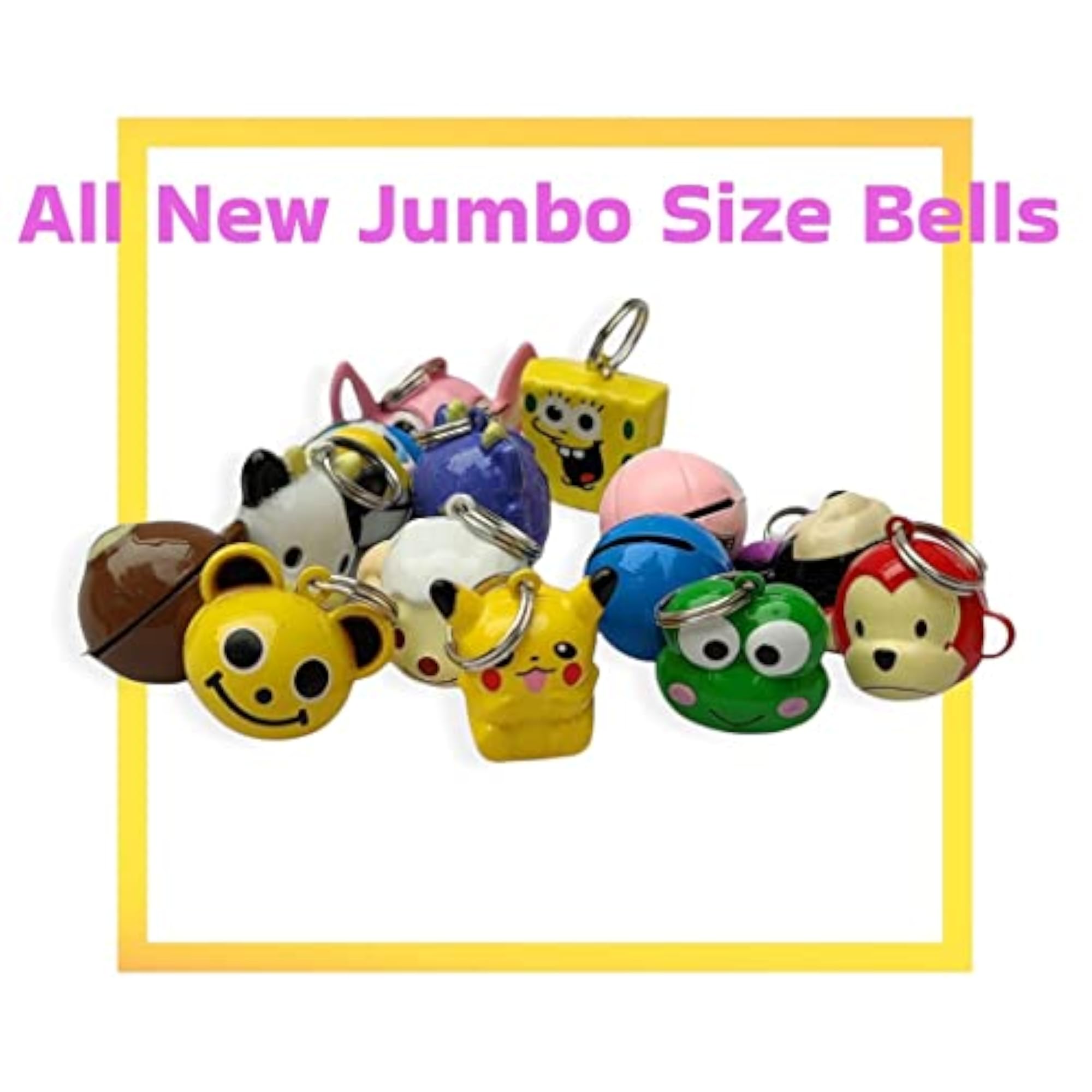 Jumbo Pikachu Face Collar Charm Bell for Pets