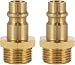 Produktbild Poppstar 2x Druckluft-Stecknippel NW 7,2 mit 3/8 Zoll Außengewinde für Druckluft-Anschluss