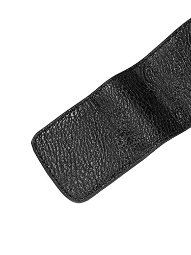 Women Stretchy Waist Belt, Faux Leather Rhinestone Buckle Wide Elastic Belts Waistband3