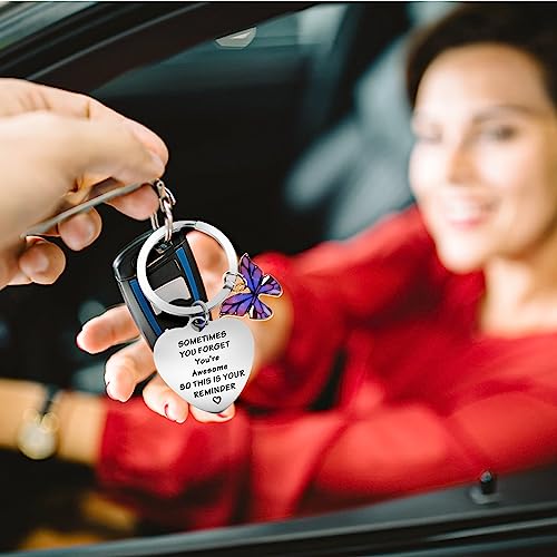 cobee-Inspirational-Gifts-Keyring-for-Women-Motivational-Keychain-Encouragement-Sometimes-You-Forget-Youre-Awesome