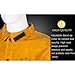 FaroLy Adult Leather Welding Jacket Heat Flame Resistant Weld Coat Flame Protection with Tool Pockets Mechanics (Color : Yellow, Size : X-Large)