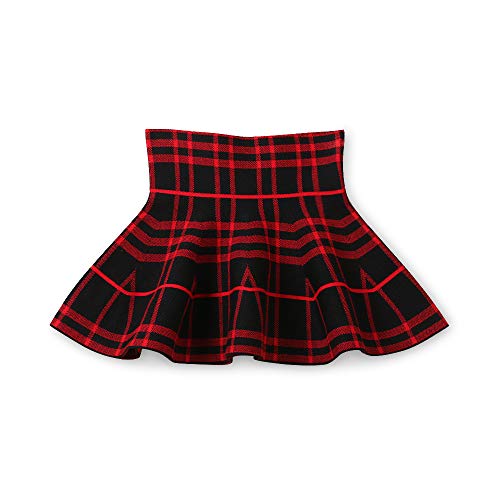 Falda plisada de punto de cintura alta con acabados premium para niña