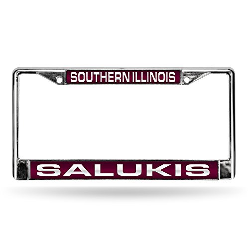 Rico Industries NCAA Southern Illinois Salukis Standard Chrome Laser License Frame 12