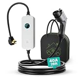 Morec Level 2 EV Charger 220V-240V 9.6Kw Home Charging Station, Nema 14-50 Plug 25ft Charging Cable, Portable Car Charger for SAE J1772 Cars
