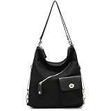 ▶▶Canvas Tasche Damen 2 in 1 - Damen handtasche rucksack von hochwertige und strapazierfähige Canvas hergestellt. 38 cm x 38 cm x 13 cm. Gewich: 650g. Handtasche rucksack damen 2 in 1 kann man sie als Umhängetasche und Handtasche verwenden, die Sie auch als Rucksack mit abnehmbarem und einstellbarem Schultergurt tragen können.(Bitte beachten Sie, dass der Reißverschluss golden ist. Wenn Sie den goldenen Reißverschluss nicht mögen, kaufen Sie ihn bitte mit Vorsicht)