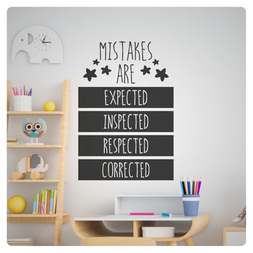 Autocollant mural citation positive Mistakes pour decoration classe ecole 43cm - 2