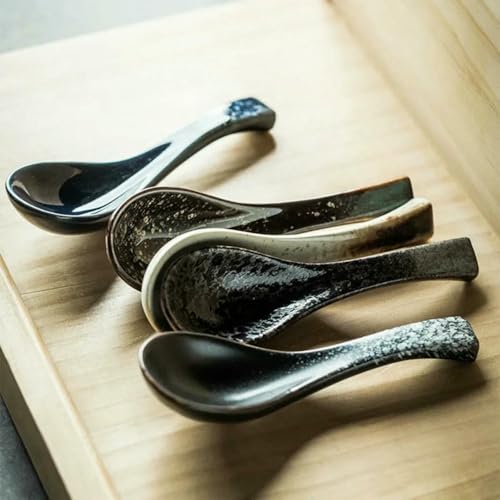 Cuillère à soupe rétro en céramique 13 cm pour riz et café - 5