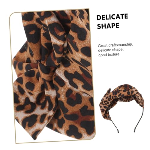Bandeau large noué léopard COLLBATH avec texture douce et anti-glisse - 3