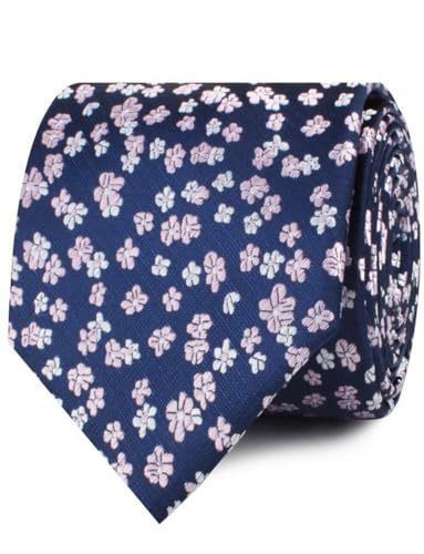 Image of OTAA Floral Necktie Casual Ties for Men - Perfect Neck Tie for Groomsmen Wedding Ties or Formal Occasions