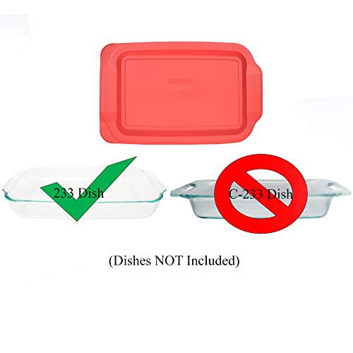 Pyrex 233-Pc 3Qt Red Replacement Food Storage Lid (Only Fits Pyrex 233 Glass Dish Not Pyrex C-233 Dish) #TOP1