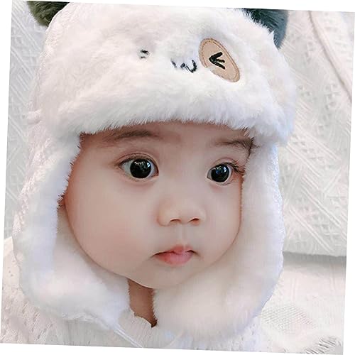 Thickened Thunder Cap Boys Winter Hat Boy Girl and Girls Winter Headwear White4