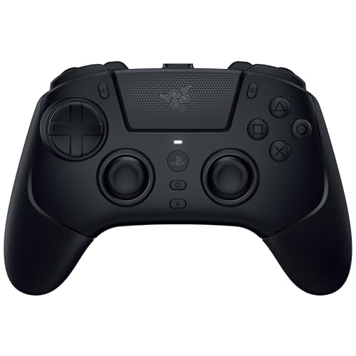 Razer Raiju V3 Pro Wireless Esports Controller for PlayStation 5 & PC: 4 Removable Mouse Click Back Buttons & 2 Claw Grip Bumpers, Symmetrical TMR Thumbsticks, Razer Pro HyperTriggers - Black