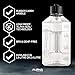 Alpha Bottle XXL - 2400ml Water Jug/Gym Bottle - BPA Free (Black / Clear)