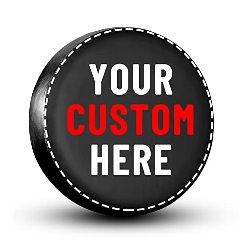 Custom Spare Tire Cover, Personalized RV Spare Tire Cover Design Your Own Image Text, Customized Wheel Tire Cover Waterproof Dust-Proof for Trailer Camper SUV Truck Universal All Vehicles (14