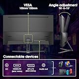 Amzfast 27 Inch 240Hz Curved Gaming Monitor, 1500R VA, QHD 2K (2560x1440p), 2500:1 Contrast, Adaptive Sync, 1ms MPRT, Ai Crosshair, HDR, 120% sRGB, VESA100x100mm, HDMI 2.0&DP1.4 - AMZG27C1Q Pro - Image 7