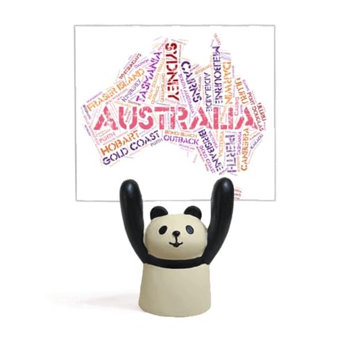 Support de carte des saveurs de l'Australie illustration et figurine panda mignon