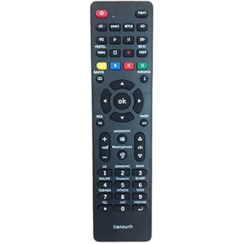 Control Remoto Universal de TV para Samsung, Vizio, LG, Sony, Panasonic, Smart TV, HAIER, Toshiba, Philips, TCL, Hitachi, Hisense - con 3D, Netflix, Botones APPS Cover