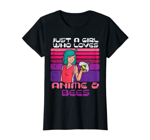Girl Who Loves Anime Bee Manga Japanische Otaku Mädchen Frauen T-Shirt