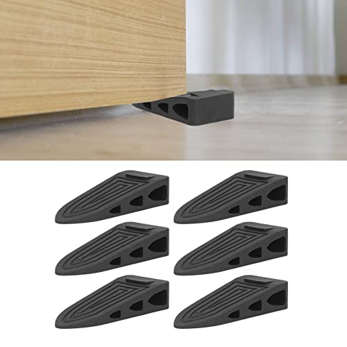 Cuñas de tope de puerta de goma apilables con base flexible para protección 6