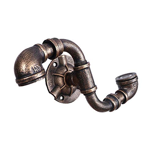 FHDCNTO Tubo d'Acqua Leggera Vintage a Parete retrò Le luci a Parete industriali per Tubi industriali lampade a Parete antichi Interruttore di Spinta in Metallo applicabile Attico Barra a Vapore in