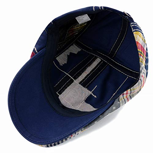 M Moacc Men Beret Hat Cotton Adjustable Newsboy Hats Cabbie Gatsby Cap,Blue #12945 #TOP6