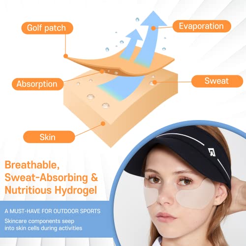 Nutriadvisor Golf Patches For Sun Protection Uv Facial Patches For Outdoor Activities 5-Pairs Of Sunblock Gel Patches With Skincare Ingredients Sunscreen Gel Tape Uv Protection Face Patch For Golfers #TOP7