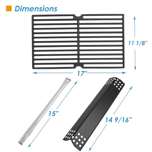 Image of Replacement Parts for Nexgrill 720-0896B 720-0896E 720-0896C 720-0896X Deluxe 6-Burner Gas Grills, Cooking Grate, Heat Shield Tent and Burner for Nexgrill Replacement Parts 6 Burner