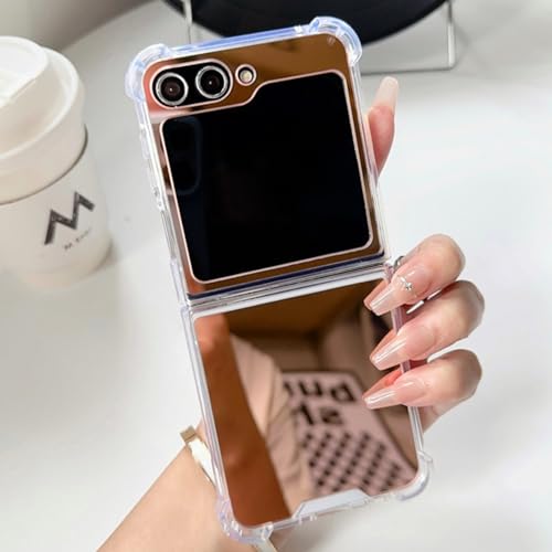 LUVI Galaxy Z Flip 8 �P�[�X �L���[�g �~���[ ���C�N �K�[���Y ���f�B�[�X �N���A TPU �\�t�g�o���p�[ ���O�W���A���[ �t�@�b�V���� �ی� �ϏՌ��J�o�[ Galaxy Z Flip 8�p