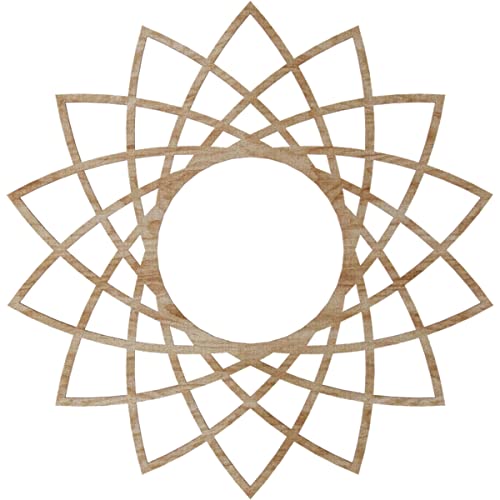 Image of Ekena Millwork 20 inchOD x 7 3 /4 inchID x 1 /4 inchT Eleanor Wood Fretwork Pierced Ceiling Medallion, Red Oak