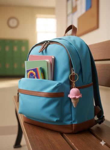 Image of Handmade Crochet Dress Keychain Purple Mini Dress Design Bag Charm Keyring